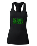 Wood soccer Woman’s racerback tank