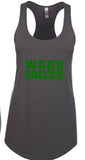 Wood soccer Woman’s racerback tank